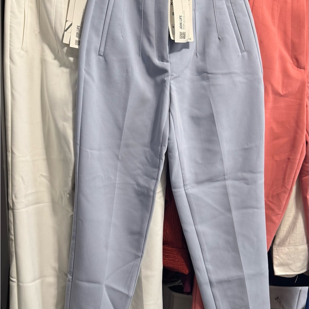 Zara Blue Dress Pants Tailored High-Waisted